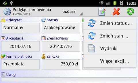 Android podgląd zam