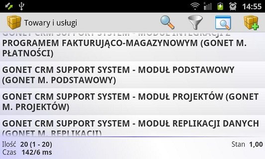 Android towary i usługi