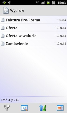Android wydruki ofert