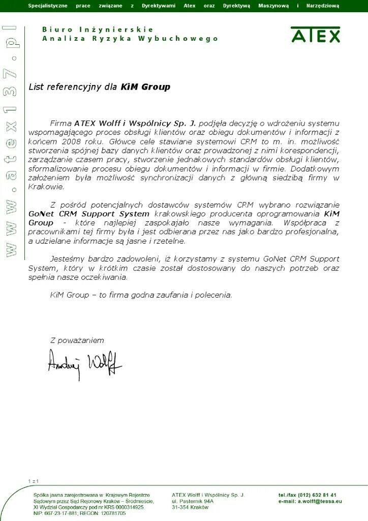 Referencje ATEX