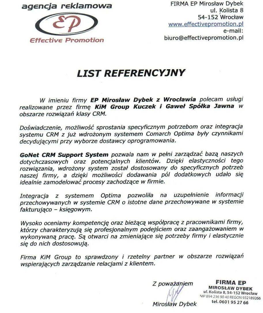 Referencje EP