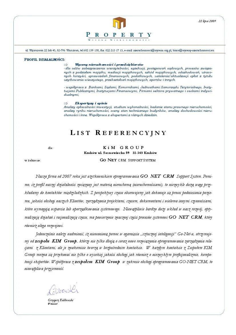Referencje Property