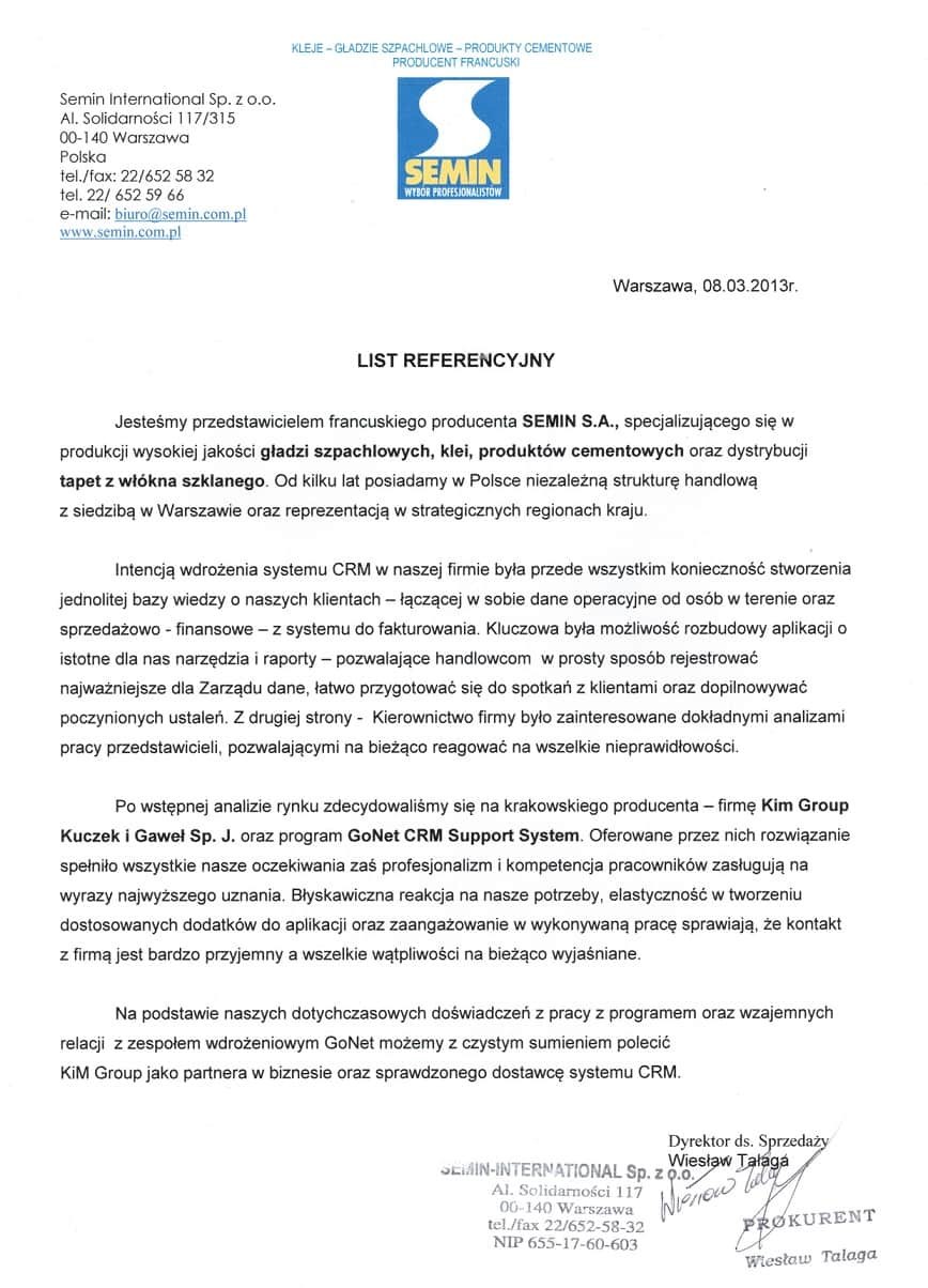 Referencje semin